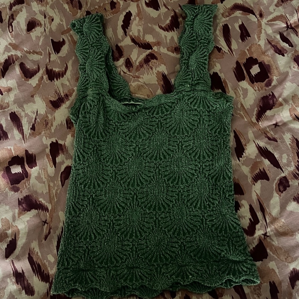 Green Free People Cami Top